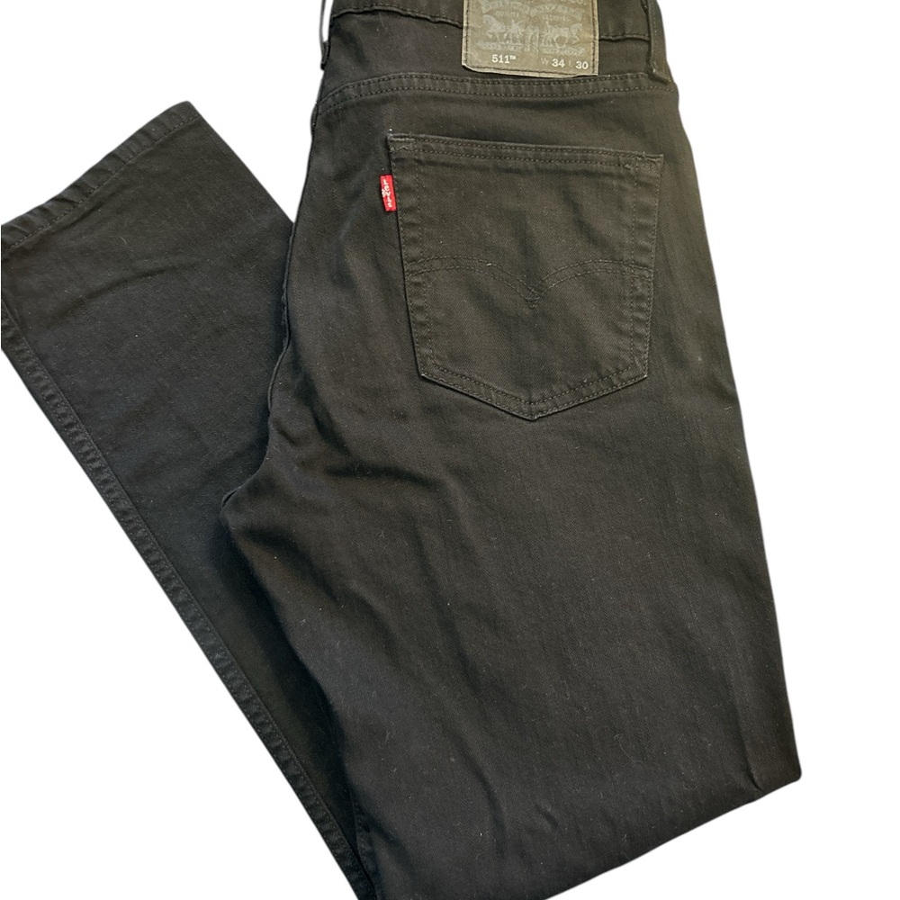 Levi's 511 Men's Black Jeans Slim Fit Size 34 x 30